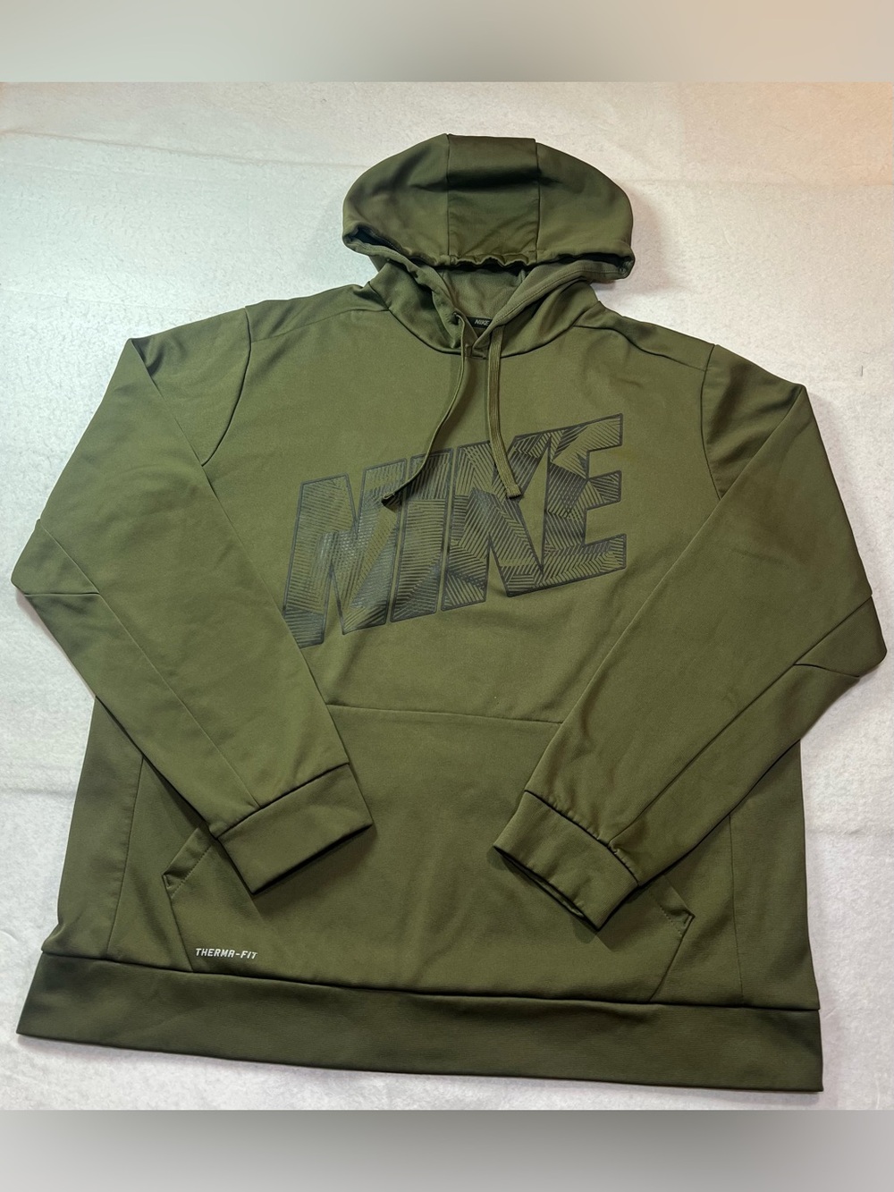 Nike Therma-FIT Men's Pullover Hoodie Graphic,Cargo Khaki/Green Alligator,XL